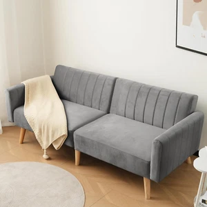 Sofa 2 Sitzer, Kleine Sofacouch Mit Verstellbarer Rückenlehne, Mini Sofa Gepolst - Bild 1 von 8