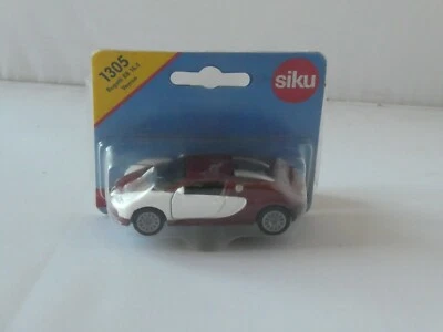 Bugatti Veyron Hot Imported Siku RED & White 1305 Hologram NEW Detailed Wheels - Image 1 of 3