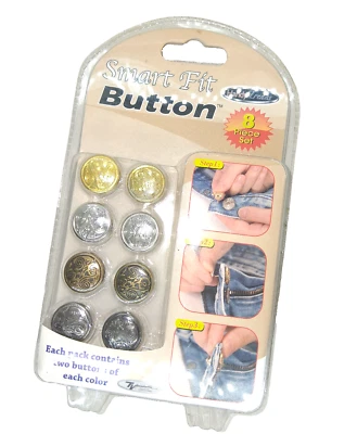 (New) Smart Fit Button Set, Clothing Repair 8 Piece 2 Ea of 4 Colors - Image 1 of 4
