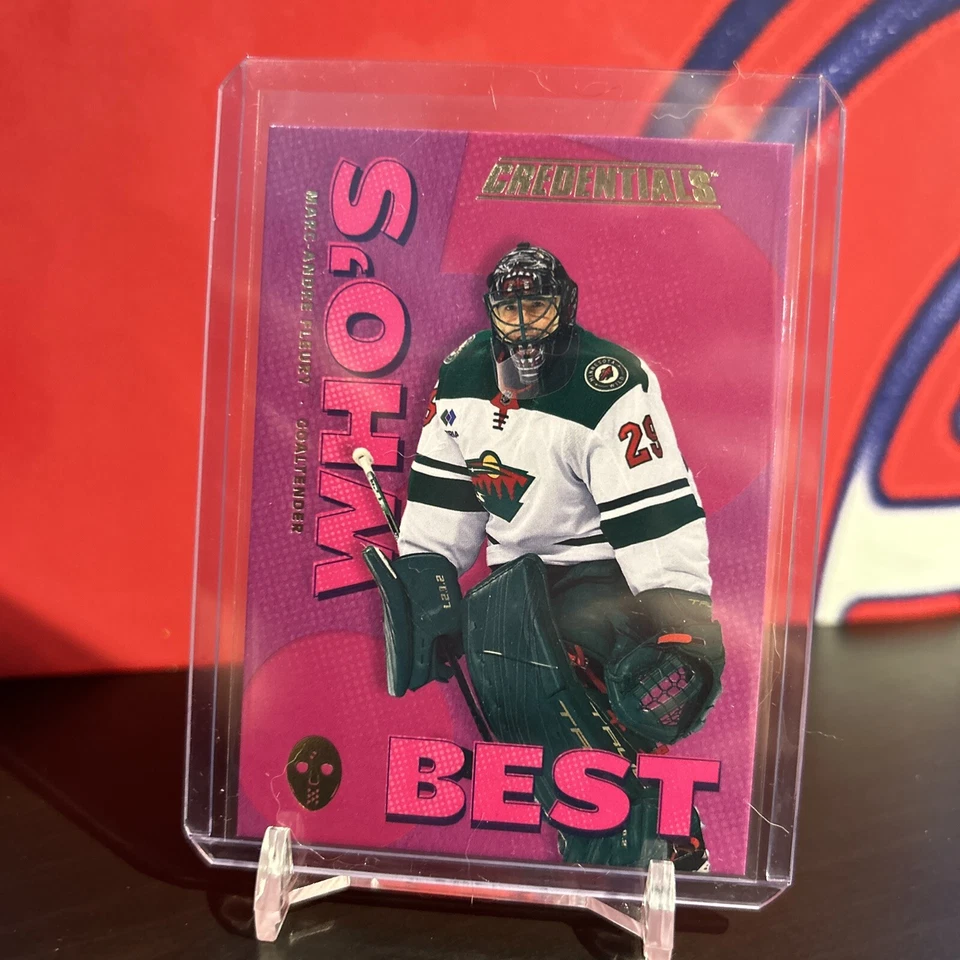 2023-24 Upper Deck Credentials Marc-Andre Fleury Who's Best Minnesota Wild WB-MF - Image 1 of 2