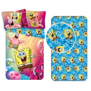 Spongebob 3pezzi Set Cama Individual Funda Nórdica Sábanas con Esquinas Coton - Imagen 1 de 3
