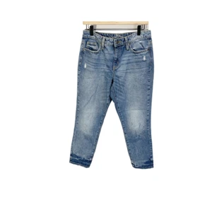 Universal Thread Womens High Rise Straight Leg Jeans Blue Whiskered Denim 4/27R - Picture 1 of 7