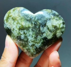 Natural Beautiful Green lepidolite Quartz Crystal Sphere Heart Healing C435 - Picture 1 of 7