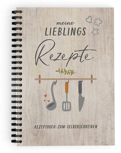 Rezeptbuch zum selberschreiben A5 mit Schutzcover Kochbuch Backbuch Rezeptordner - Bild 1 von 6