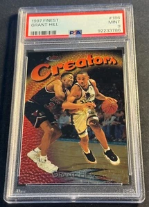 1997 GRANT HILL TOPPS FINEST #186 PSA 9 PISTONS HOF (786) - Bild 1 von 2