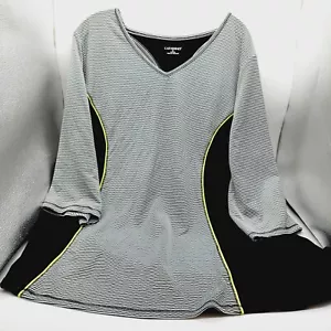 Catherines Shirt Damen Größe 2X gestreift Athleisure sportliches Oberteil Stretch - Bild 1 von 8