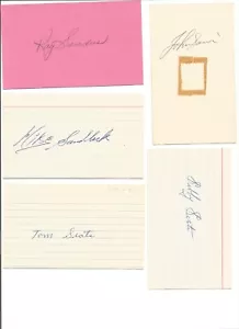 Tom Seats signed 3x5 index card 1940 Detroit Tigers baseball - Picture 1 of 1