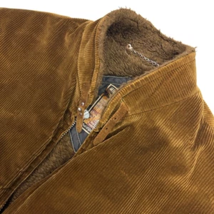 VTG Mighty Mac Men's Full Zip Sherpa Lined Corduy Jacket Brown • Size 46 - Picture 1 of 6