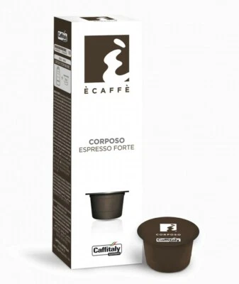 Caffè Caffitaly Corposo Ecaffè - 100 Capsule Caffè originali Caffitaly System