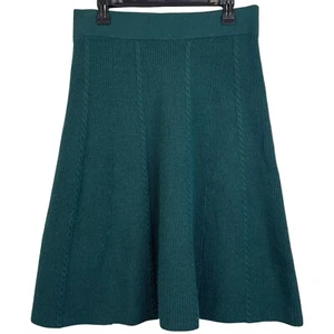 NEW Ann Taylor Womens Large Petite Cable Knit Sweater Midi Skirt Green - Picture 1 of 6
