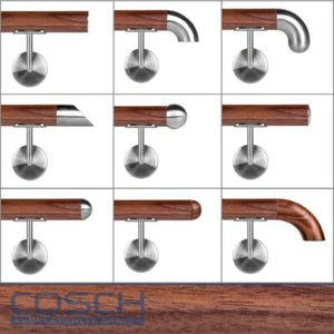 Legno di Noce Holzhandlauf Ø 42,4 MM Legno Corrimano Wandhandlauf - Foto 1 di 10