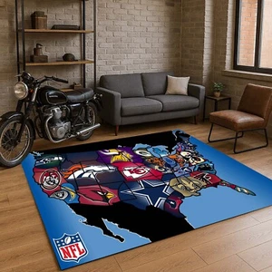 NFL Team Map Tapestry – USA Football Fan Wall Art – All Team Logos Decor - Picture 1 of 10