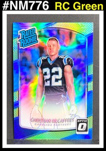 2017 Donruss Optic Christian McCaffrey Lime Green Prizm Rated Rookie RC #168