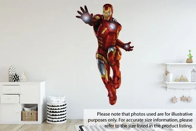 Iron Man Avengers Marvel Superhero Children Kids Bedroom Sticker Vinyl Decal - Image 1 of 2