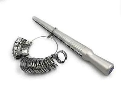 Medidor de anillo universal calibre de acero y barra de anillo juego de aluminio con International/S Foto 1 de 4
