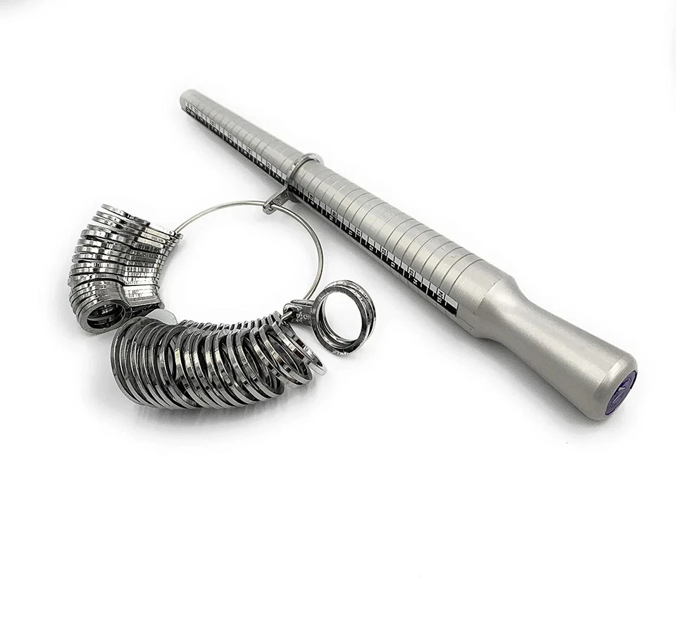 Medidor de anillo universal calibre de acero y barra de anillo juego de aluminio con International/S Foto 1 de 4
