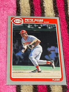 1985 FLEER #550 PETE ROSE REDS VINTAGE BASEBALL CARD - Photo 1 sur 2