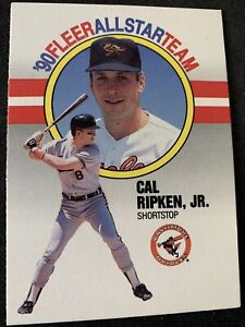 1990 Fleer Card #8 CAL RIPKEN JR All Star Insert Baltimore Orioles Nm Free Ship!