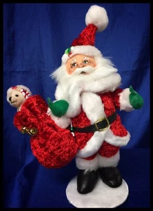 Acogedora muñeca de fieltro ANNALEE Navidad Santa Claus 9" retirada nueva - Imagen 1 de 2