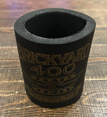 1994 NASCAR Brickyard 400 Inaugural Race Official Foam Koozie - Black - Gold Cover