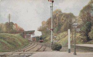 1907 SOUTH EASTERN & CHATHAM Railway Boat train at Sandling Junction Postcard - Picture 1 of 2