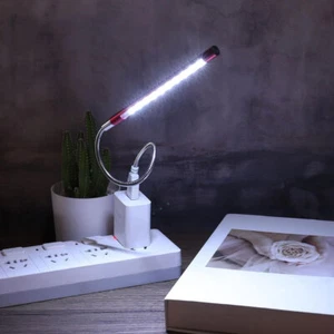 10 LED USB Lights Keyboard Flexible Night Lamp for Reading Notebook Laptop Plug - Afbeelding 1 van 18