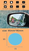PORSCHE CAR REAR VIEW SIDE MIRROR ANTI FOG, WATER REPELLENT ROUND FILM 2Pcs