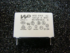 Condensadores de supresión World Products WP WXE-474K 0,47 μF 275 V **NUEVOS** Cantidad 3 - Imagen 1 de 2