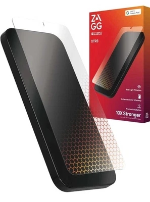 ZAGG Glass XTR3 Screen Protector for Google Pixel 9 / 9 Pro - Blue Light Filter - Image 1 of 3