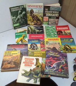 (18) Vintage Dinosaur books 40s 50s 60s 70s HC PB some 1st edition - Picture 1 of 22