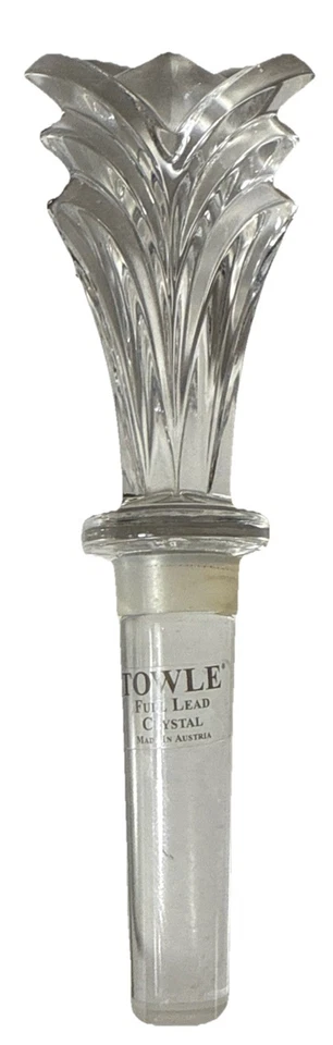 Полотенце в стиле ар-деко из свинца кристально прозрачная пробка для бутылки сделано в Австрии 6 дюймов - Изображение 1 из 4