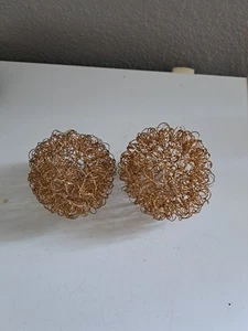 Set natalizio 2 Pier 1 sfera glitter oro ornamento metallo - Foto 1 di 1
