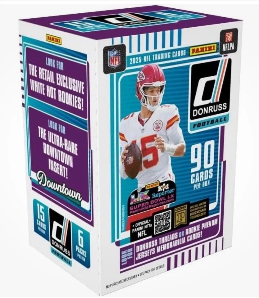 2025 Donruss Football Blaster Box Factory - 4 Box Lot -