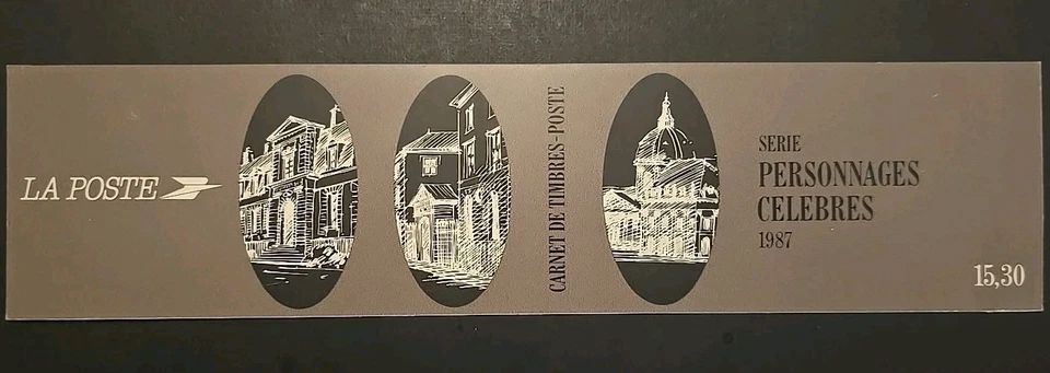 France Booklet Mi: MH7 Famous People 1987 F-VF MNH Unfolded Semi-Postal - Image 1 of 4