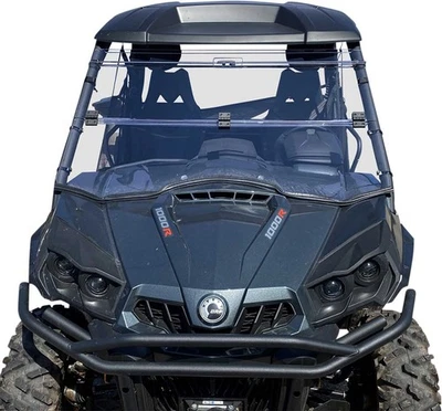 Parabrisas plegable completo Moose Deluxe para 2011-2020 Can-Am Commander 800R XT UTV Foto 1 de 4