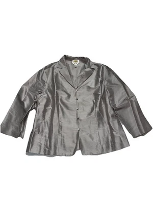 Blusa Top Talbots 16 Seda Abotonada Mujer Tranquila Lujo Carrera Oficina Foto 1 de 4