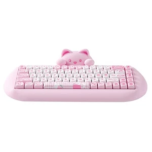 YUNZII C68 Meow Bluetooth Wireless Mechanical Cat Keyboard Milk Switch - Picture 1 of 14