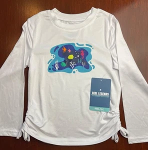 NWT Reel Legends TEC Sea Aquarium Fish long Sleeve 4T 5T Sm white Swim Shirt $20 - Picture 1 of 3