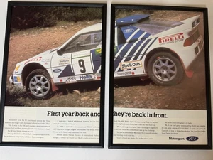 FRAMED Original 1986 Ford RS200 Rally Magazine Advert Poster Garage Retro Rare - Picture 1 of 3