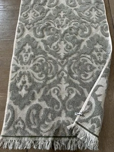 Pottery Barn Delphine Sculpted Hand Towel 1 Lichen OPEN BOX - Picture 1 of 2