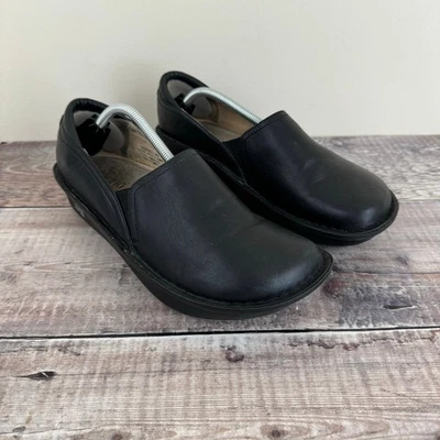 Alegria Shoes Women's EU 40 US 9.5/10 DEB-601 Black Smooth Leather Clogs READ - Изображение 1 из 4