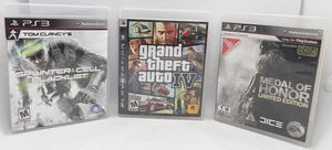 PS3 Action/Adventure Game Bundle of 3: Medal of Honor, Grand Theft Auto IV, Etc. - Picture 1 of 11
