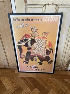Großes gerahmtes Poster Air Ceylon Fly the Sapphire Service - Bild 1 von 11