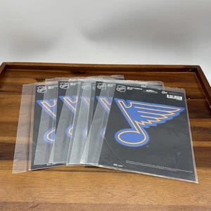 Menge 6 NHL St Louis Blues gestanzte Fenster Aufkleber Hockey Neu - Bild 1 von 6