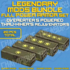 FALLOUT 76 PC LEGENDARY MODS FULL ARMOR SET OVEREATERS THRU-HIKERS REJUVENATOR'S - Picture 1 of 1
