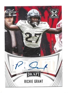 Richie Grant AUTOGRAPH RC UCF Knights 2021 Leaf Draft AUTO Football Card - Picture 1 of 2
