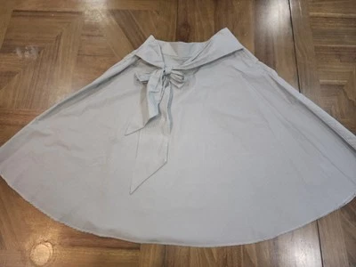 Falda a Rayas Alex Marie Talla 12 Línea A Completa Blanca con Negro Mujer Foto 1 de 4