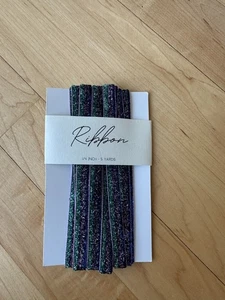 1/4 inch Glitter Ribbon - Mermaid color - 5 yards - Picture 1 of 2