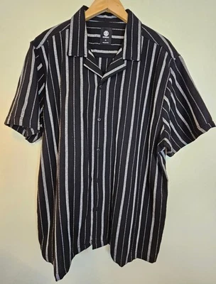 Element Mens Striped Shirt Short Sleeve Button Up Cotton Sz XL - Image 1 of 4