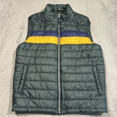 Colete acolchoado masculino SONOMA listrado verde supremo médio leve ao ar livre - Imagem 1 de 4